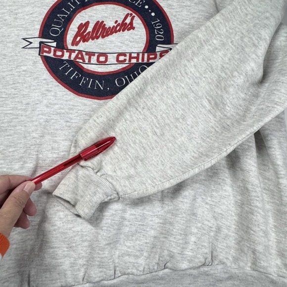 Vtg Jerzees Ballreish's Chips Graphic Crewneck Sweatshirt Size 2X USA 90s RARE - Picture 14 of 15